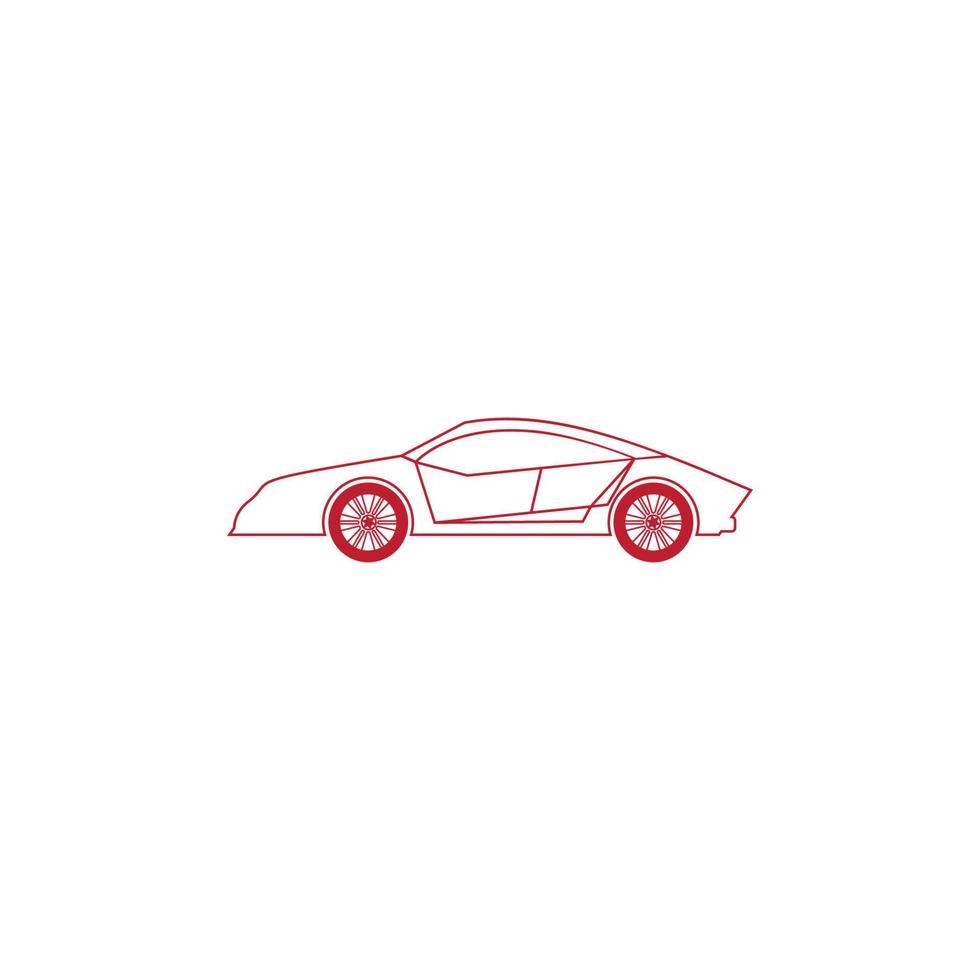 Diseño de plantilla de ilustración de vector de icono de coche de carreras.