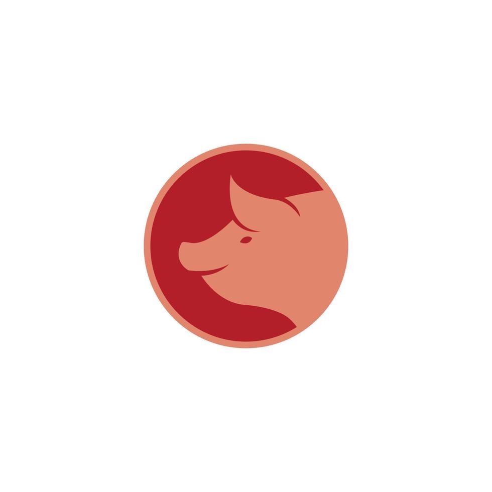 Pig heat icon vector