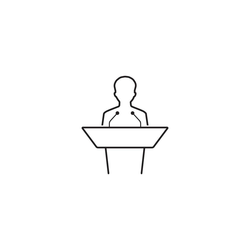 Public speaker icon vector illustration design template