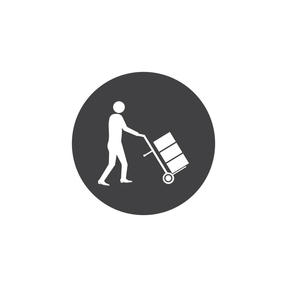 hand truck icon vector