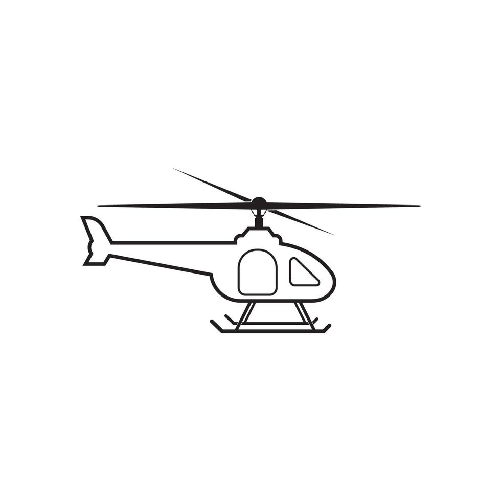 plantilla de diseño de ilustración de vector de icono de helicóptero