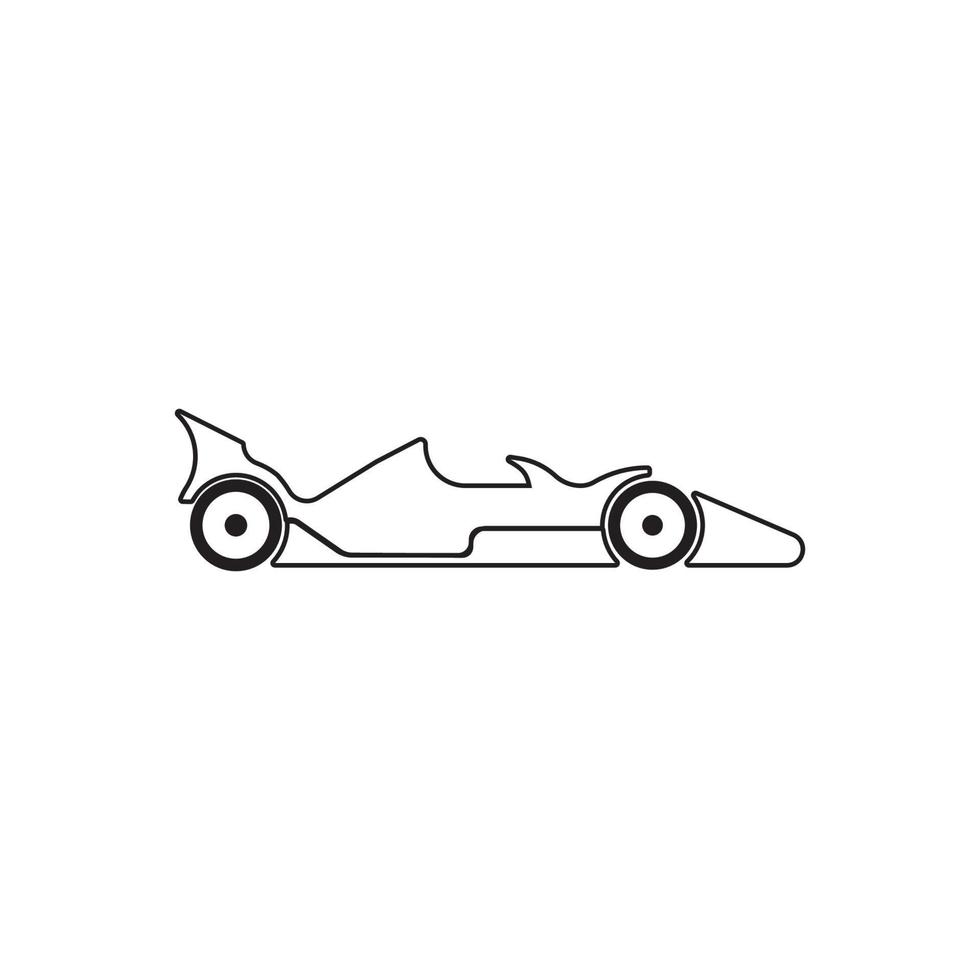 Diseño de plantilla de ilustración de vector de icono de coche de carreras.