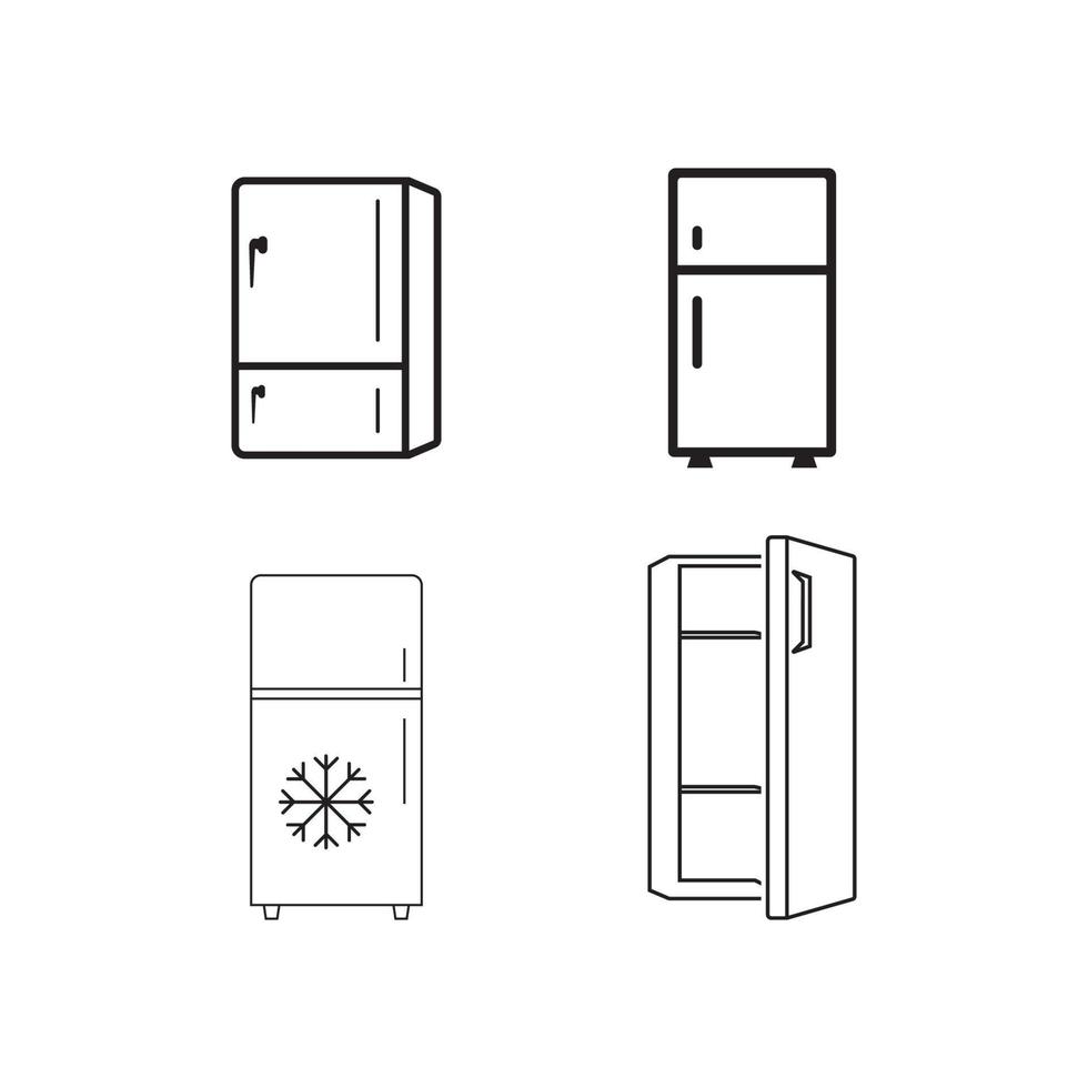 Plantilla de diseño de ilustración de vector de icono de refrigerador