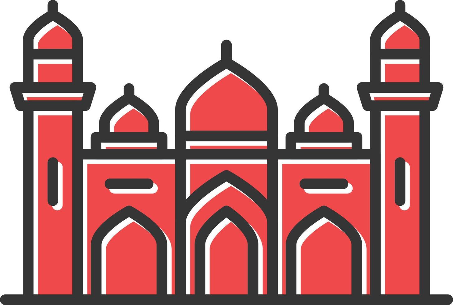 Mosque Filled Retro vector