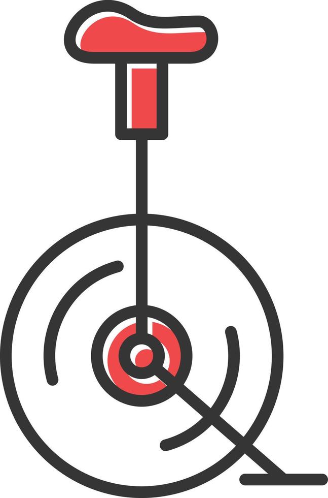 Unicycle Filled Retro vector