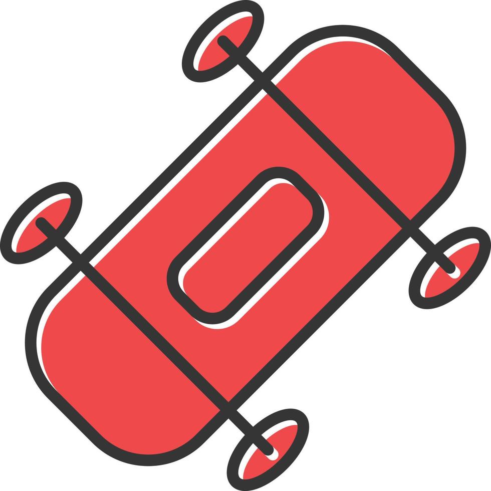 Snowboard Filled Retro vector