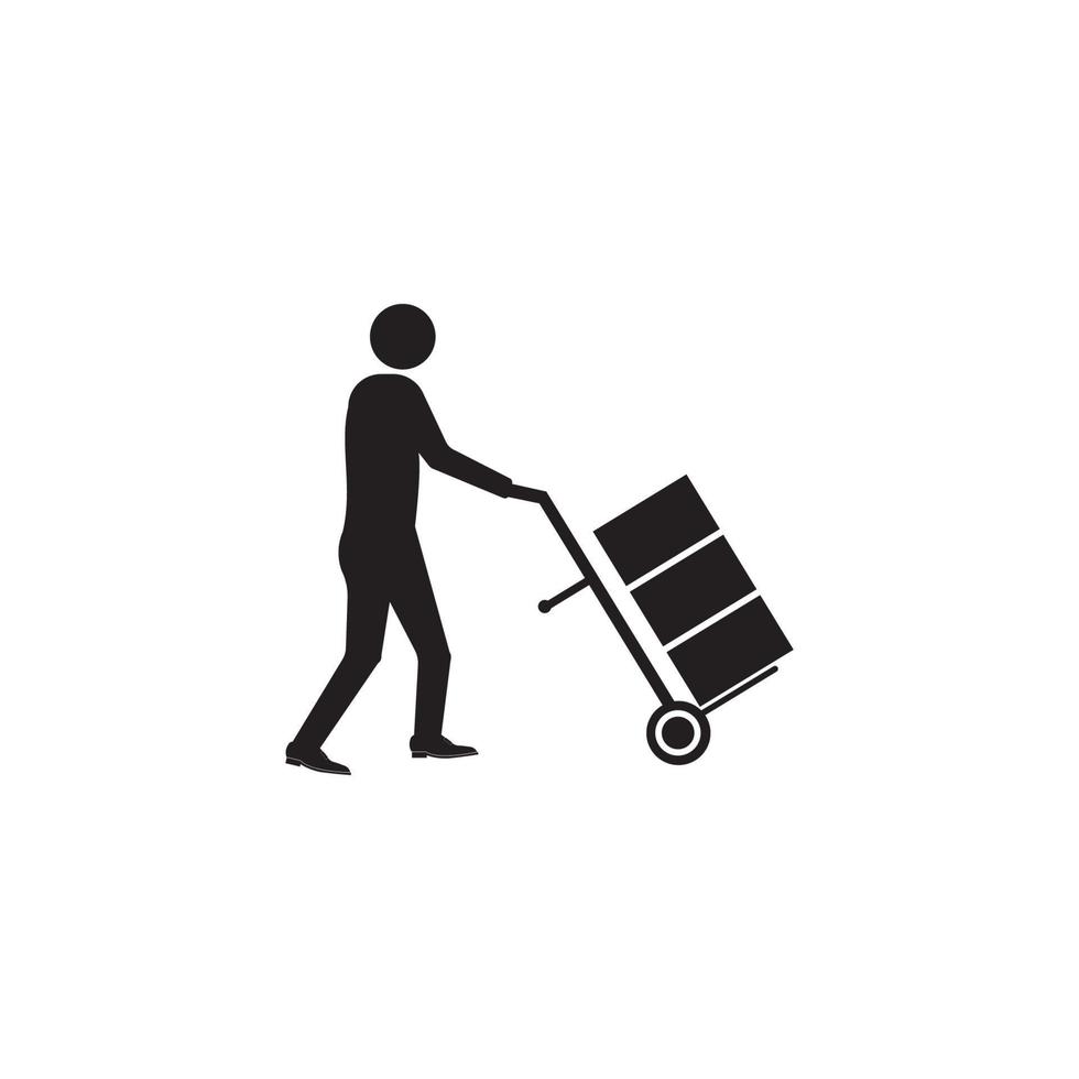 hand truck icon vector