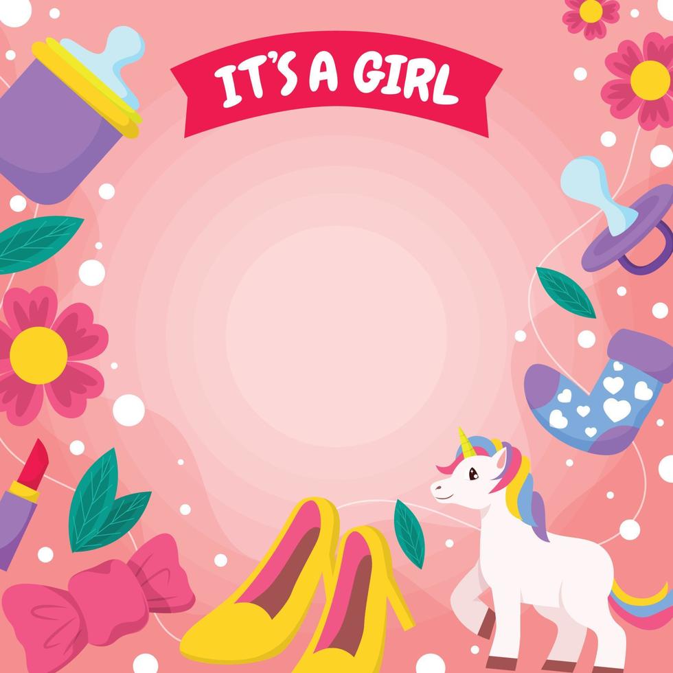 Born Day Girl Background vector