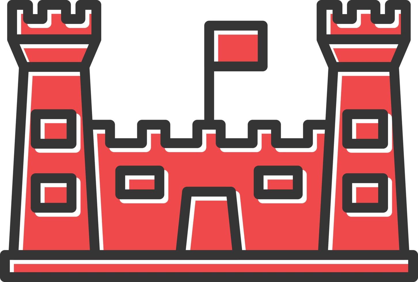 castillo de arena lleno retro vector