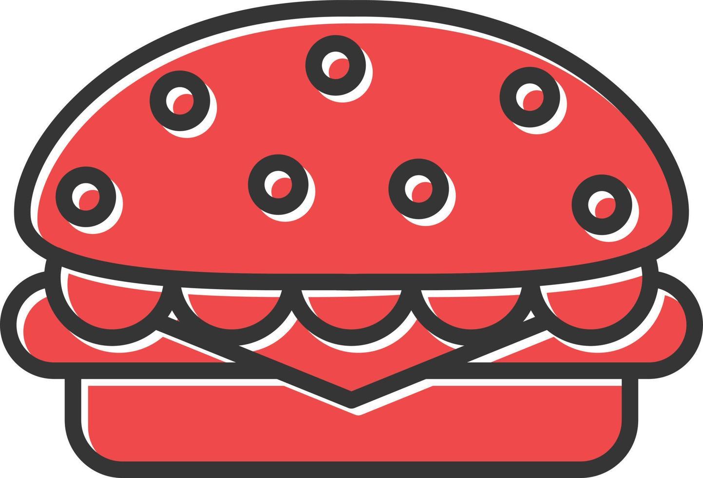 Burger Filled Icon vector