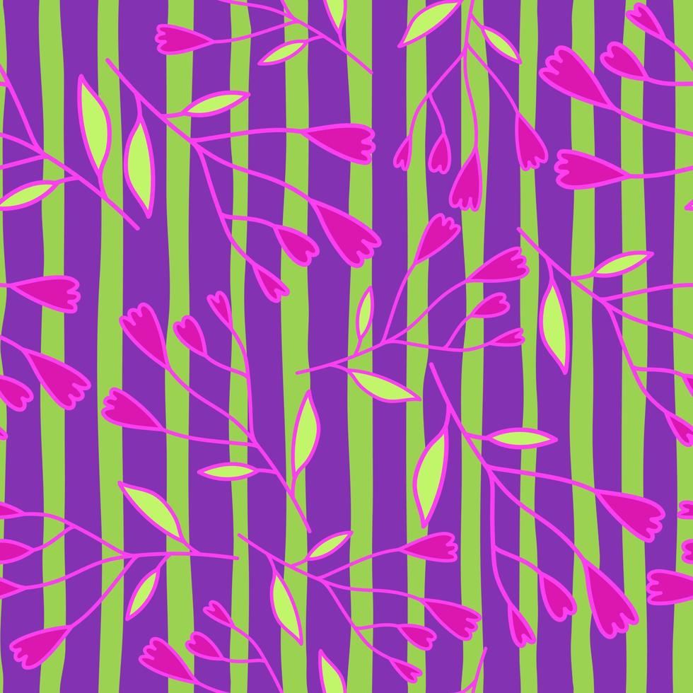 linda flor abstracta de patrones sin fisuras. papel tapiz floral dibujado a mano. vector