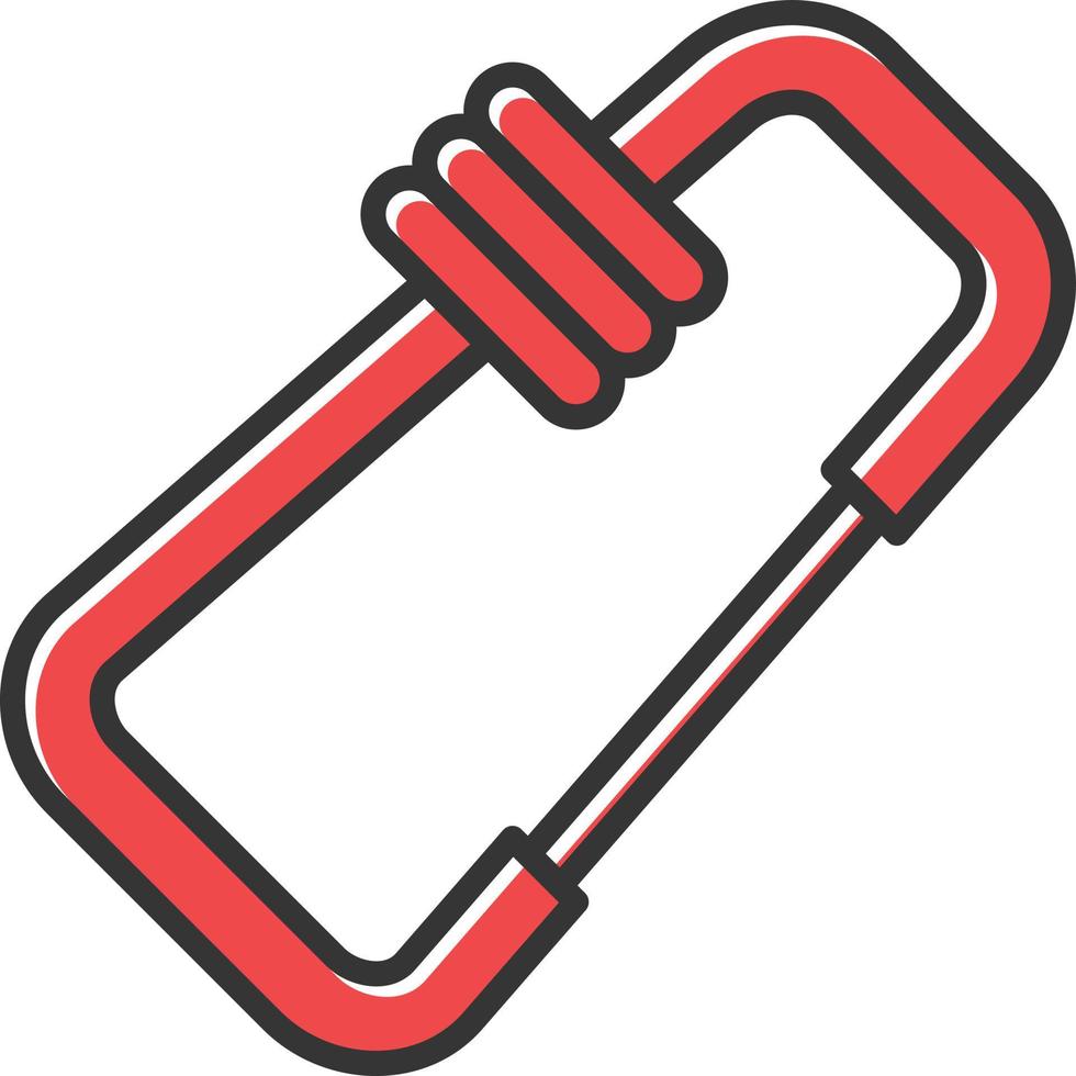 Carabiner Filled Retro vector