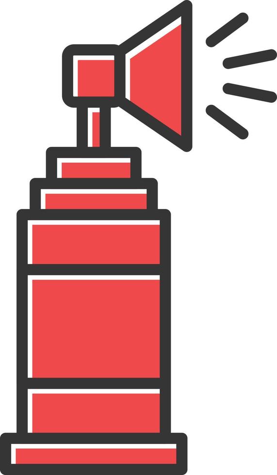Air Horn Filled Retro vector