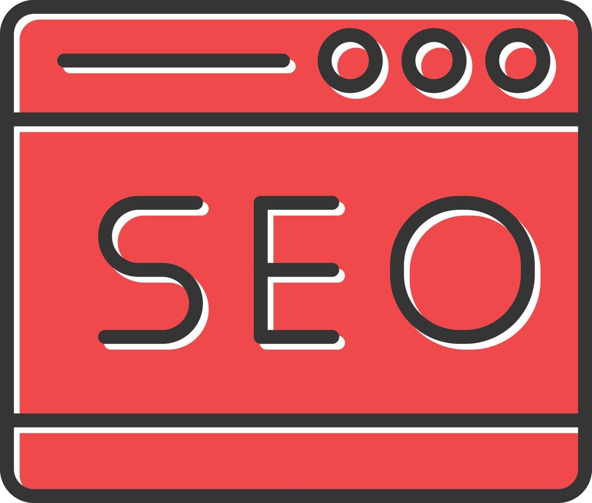 Seo Filled Icon vector