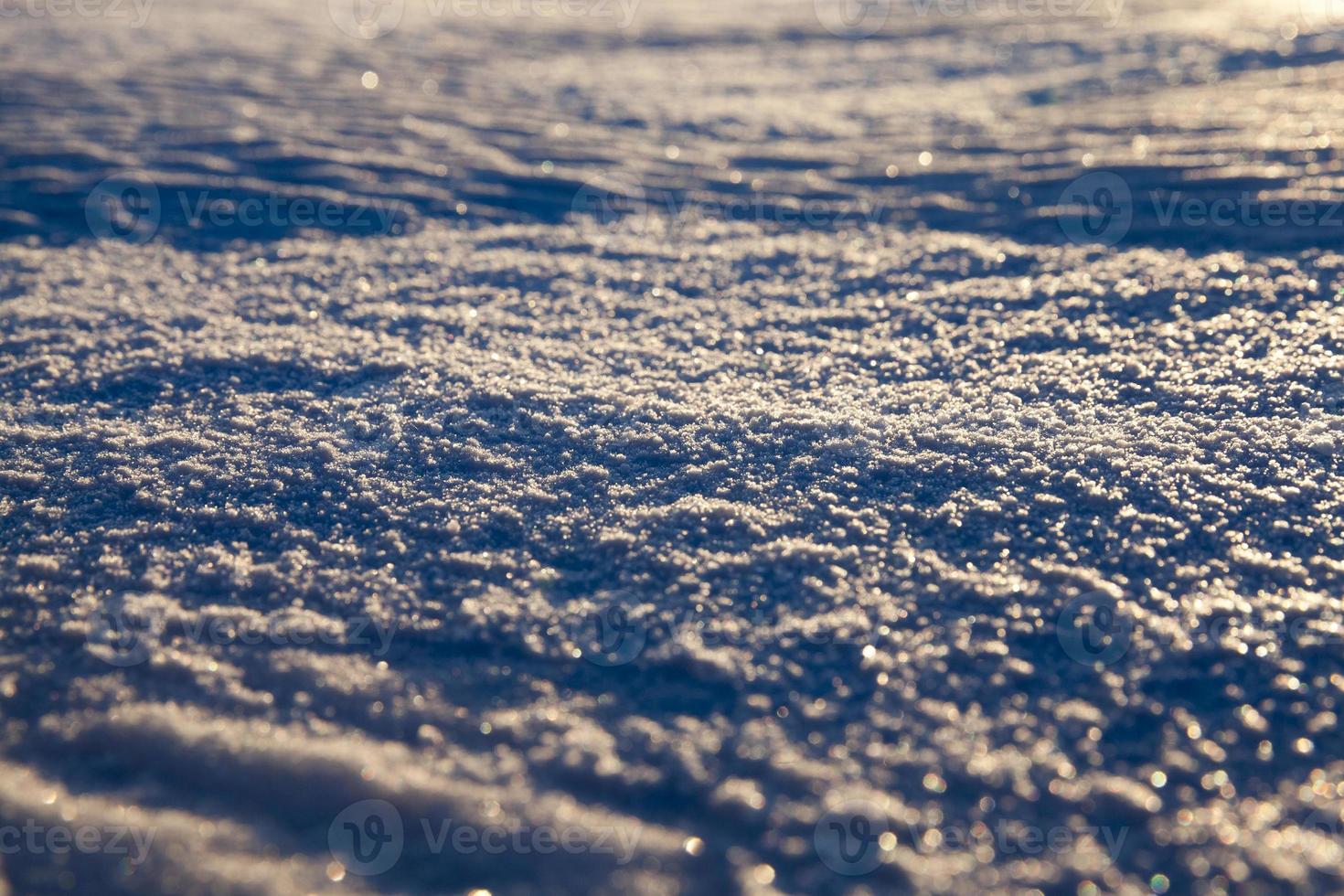 Snow drifts in winter photo