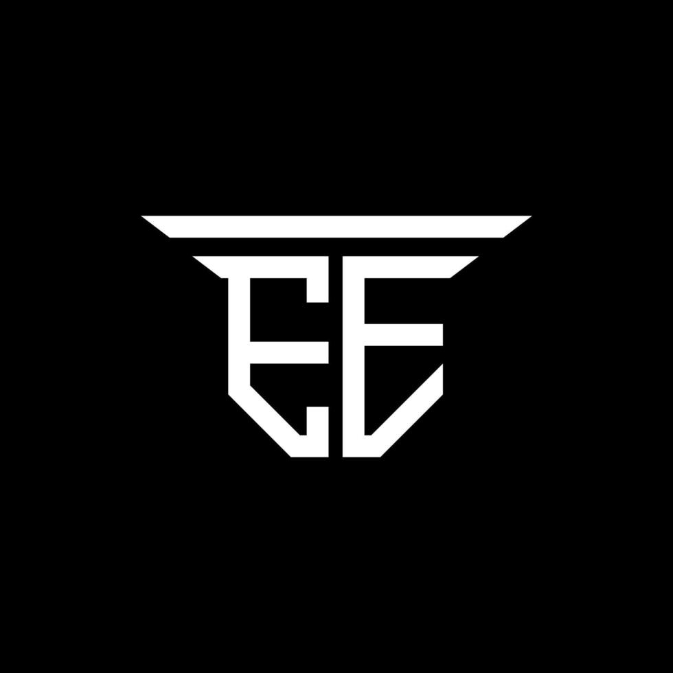 Diseño creativo del logotipo de la letra ee con gráfico vectorial vector