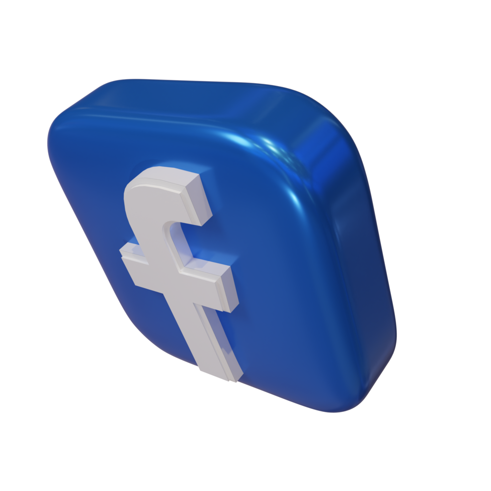 glanzend facebook 3d render-pictogram png