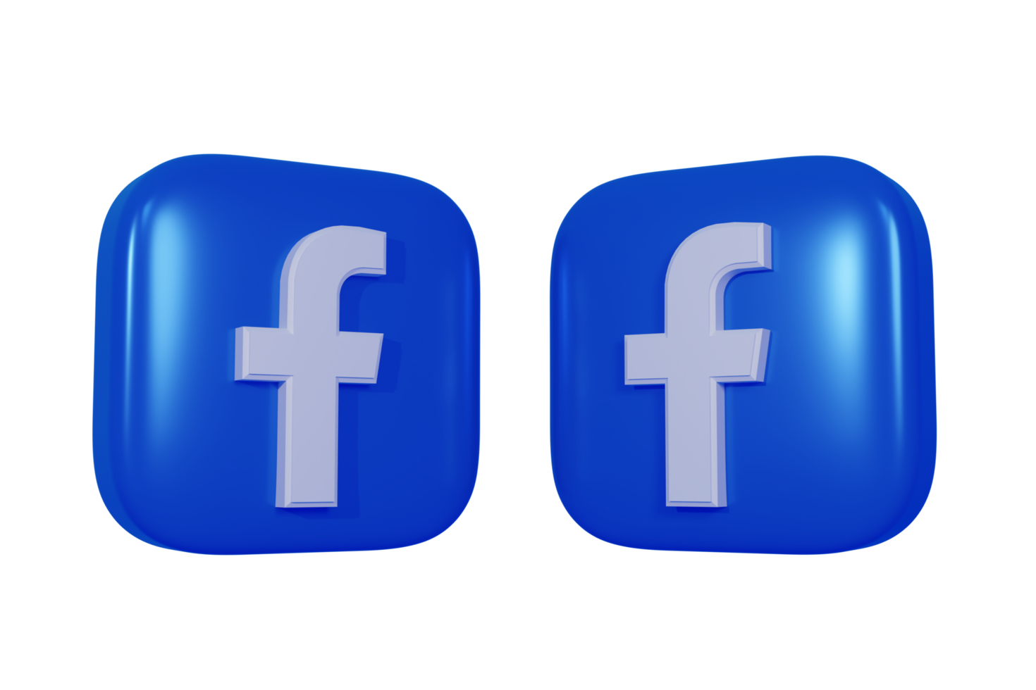 Glossy Facebook 3D Render Icon png