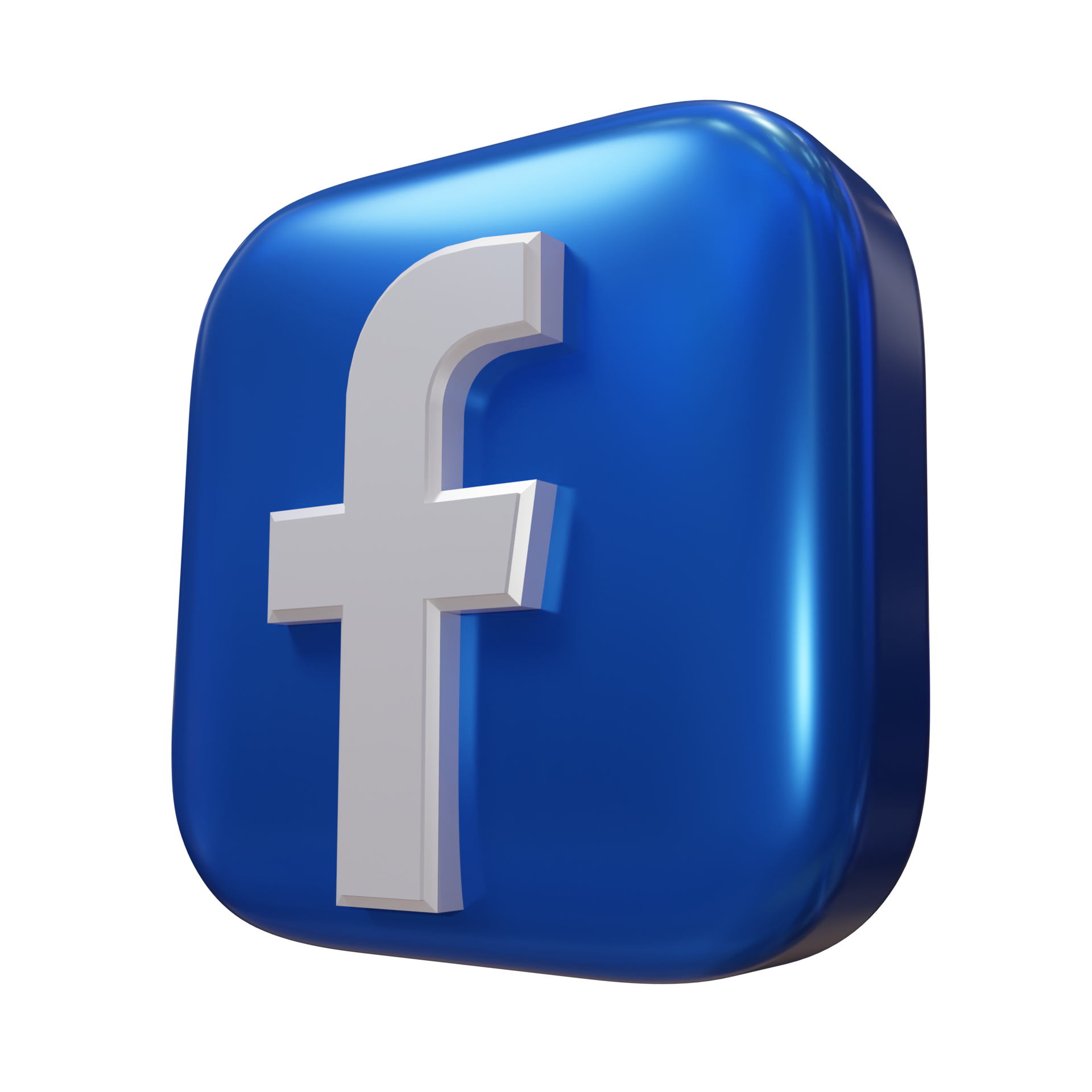 Icono De Renderizado 3d De Facebook Brillante 9673686 Png