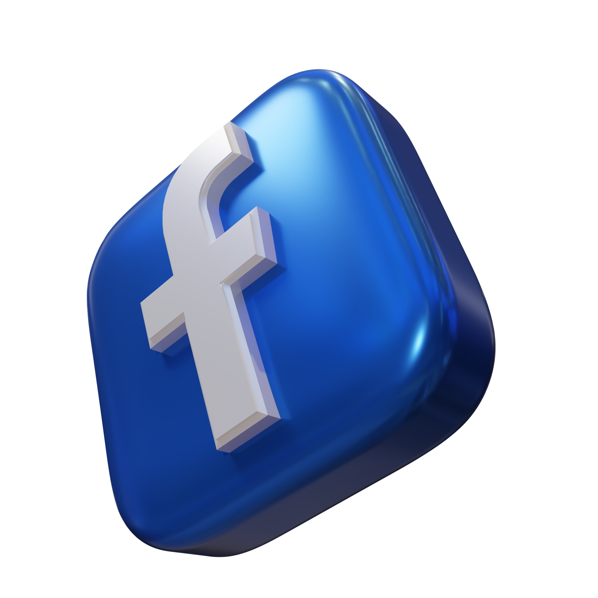 Glossy Facebook 3d Render Icon 9673690 Png
