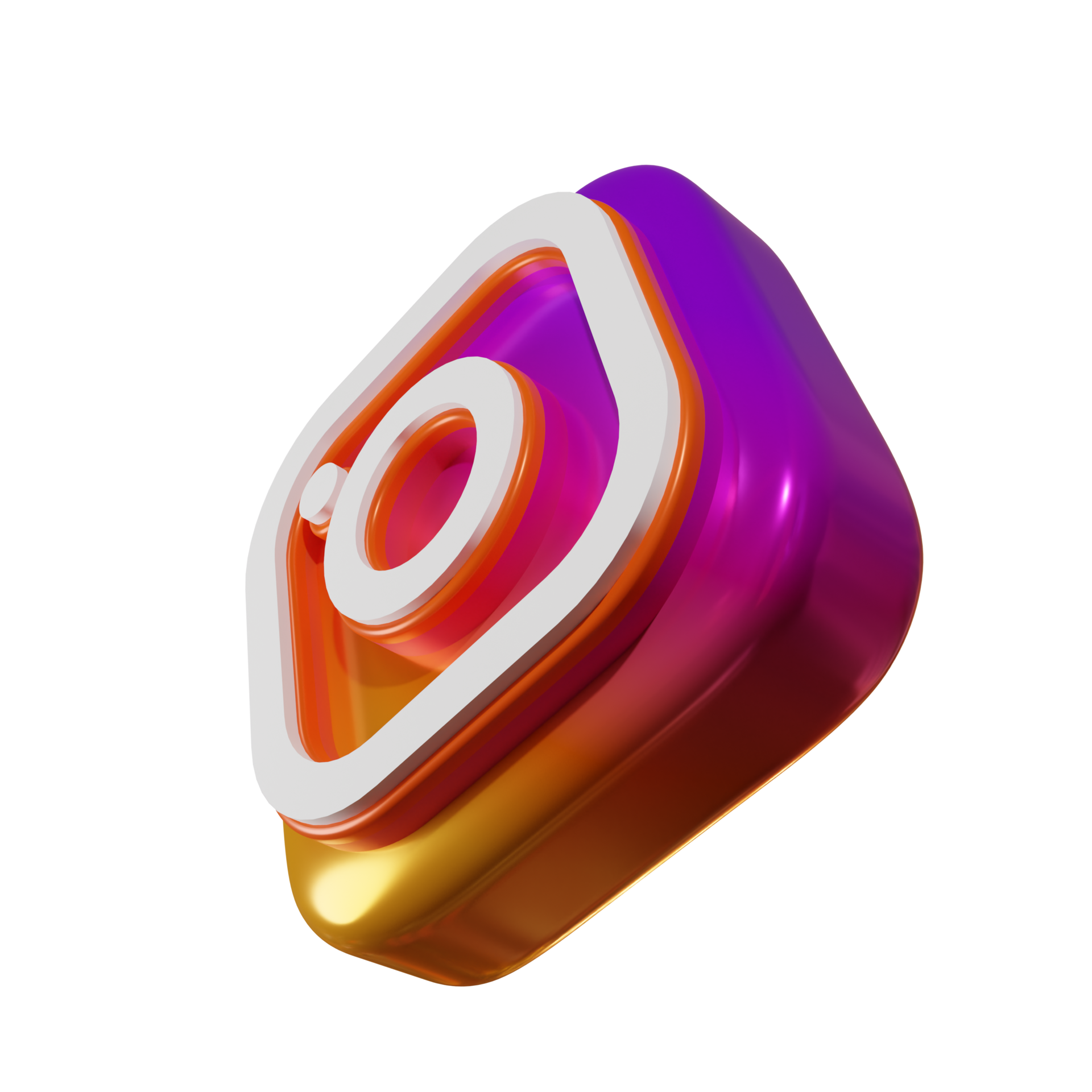 Glossy Instagram 3D Render Icon 9673703 PNG