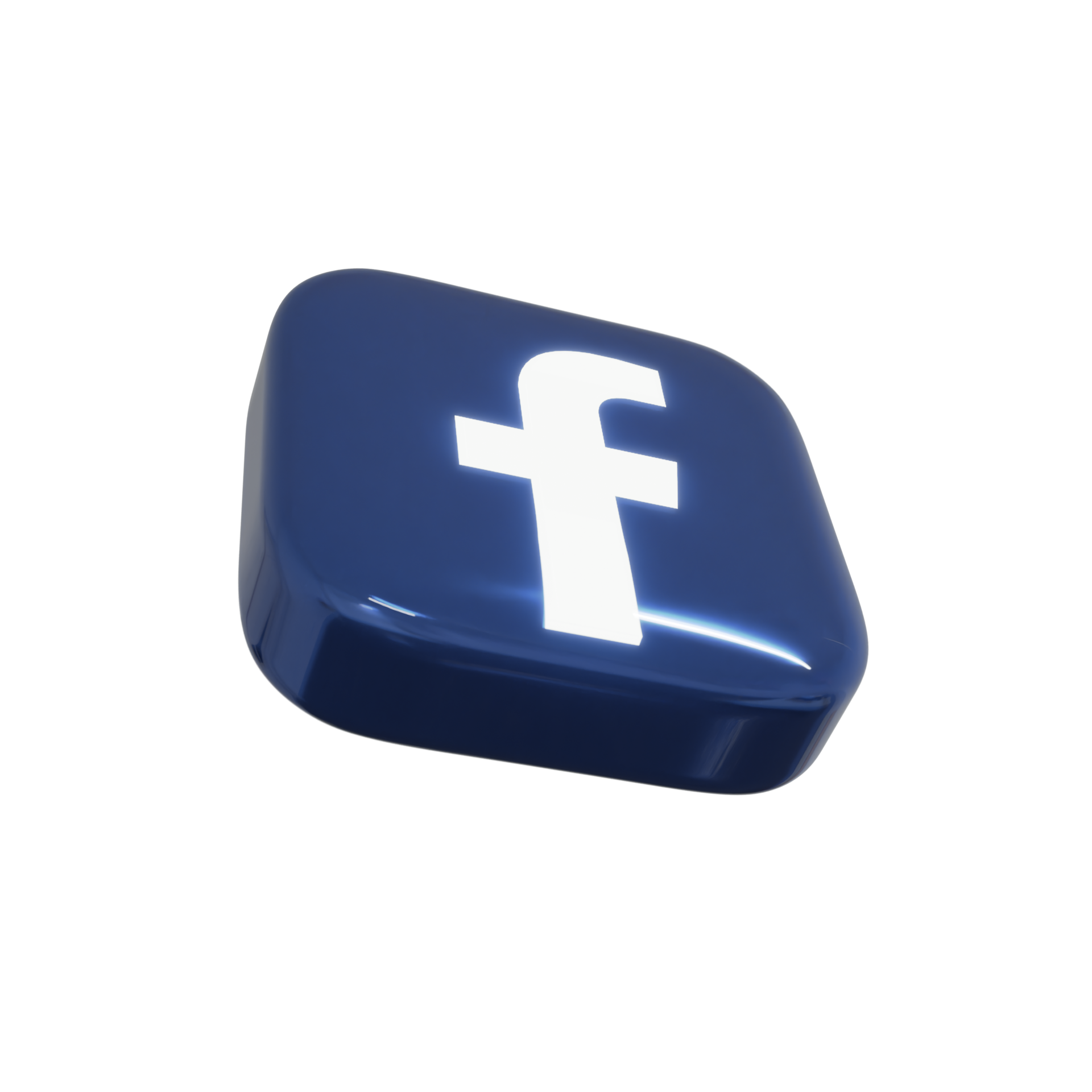 Glossy Facebook 3d Render Icon 9673701 Png
