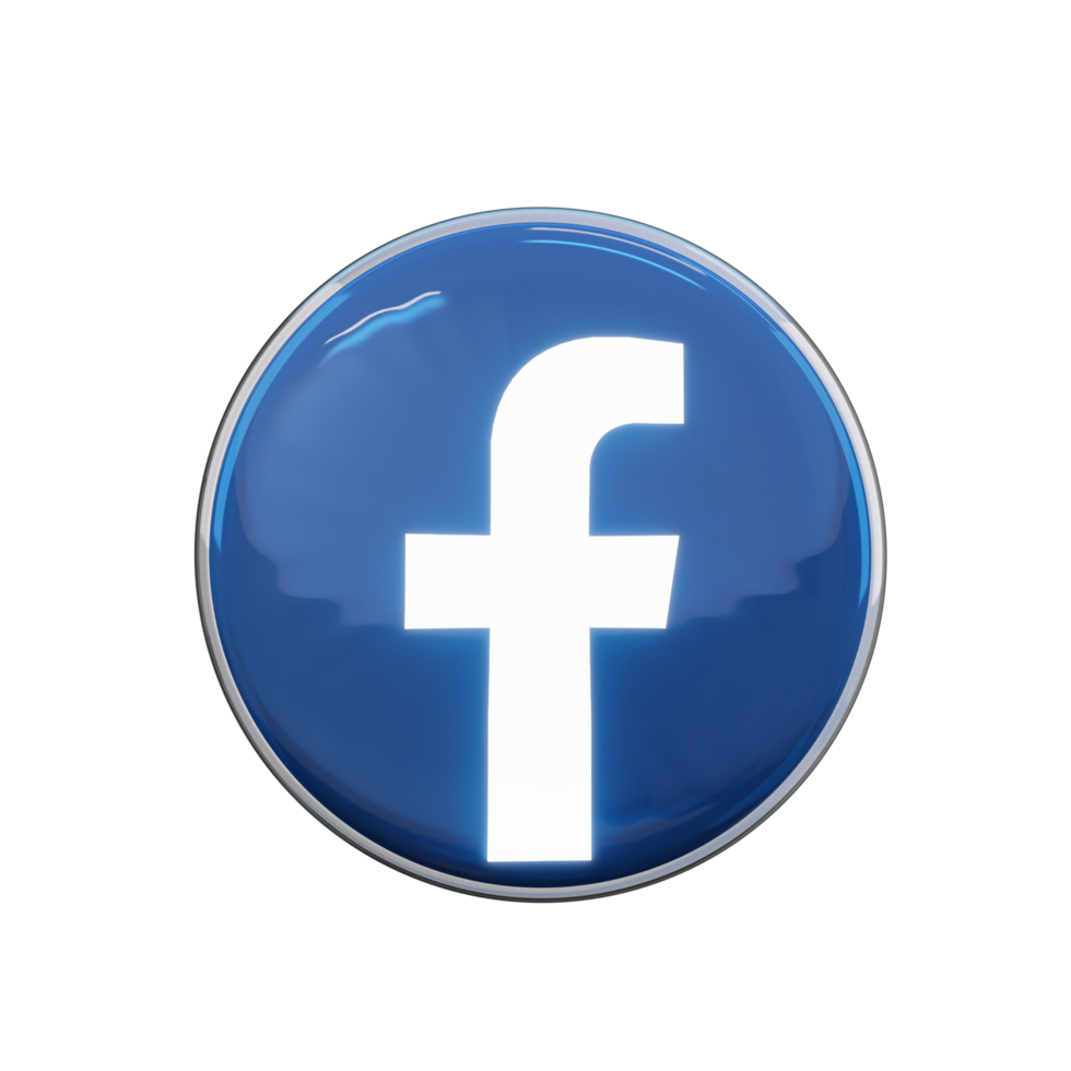 glanzend facebook 3d render-pictogram png