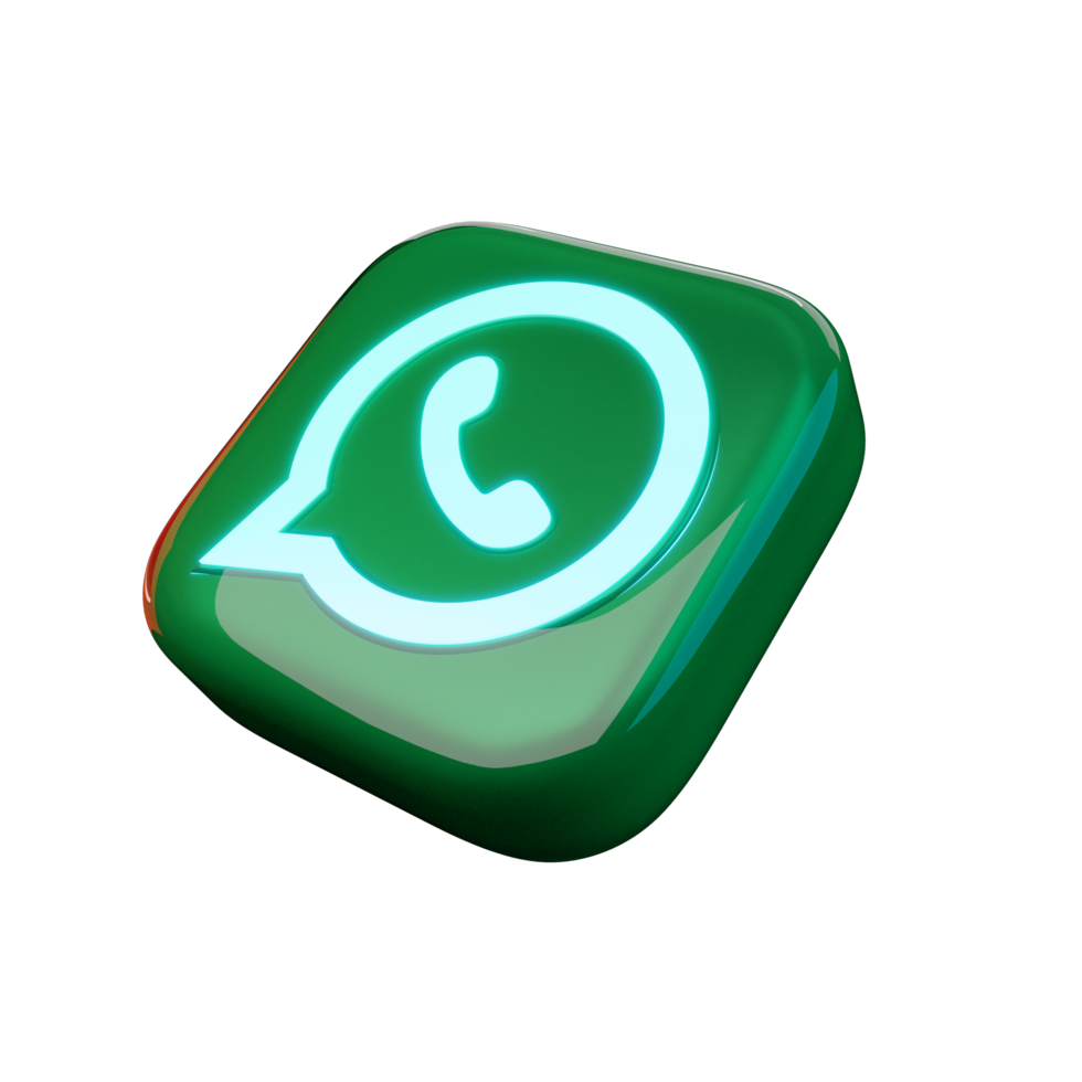 icona lucida di whatsapp 3d png