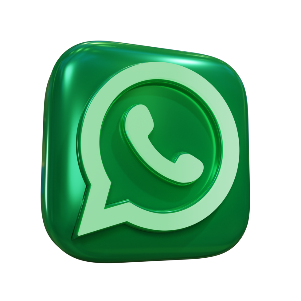 glanzend whatsapp 3d-pictogram png