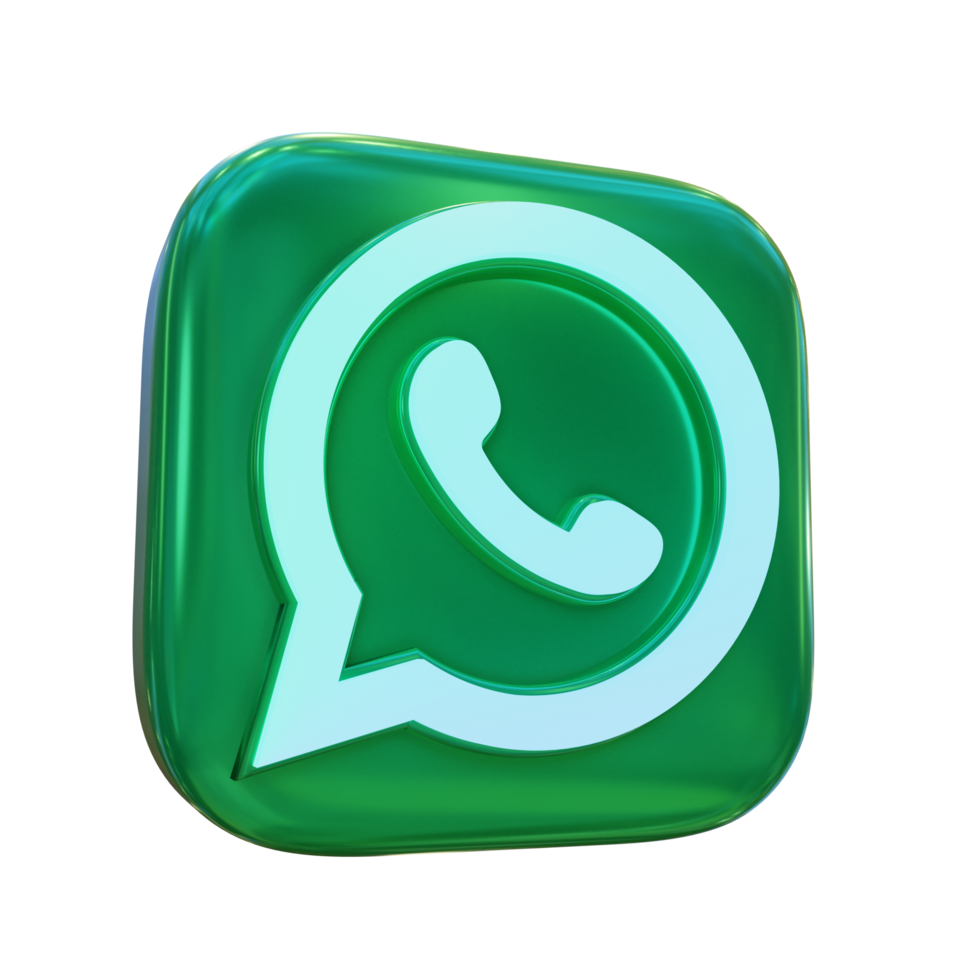Glossy WhatsApp 3D Render png