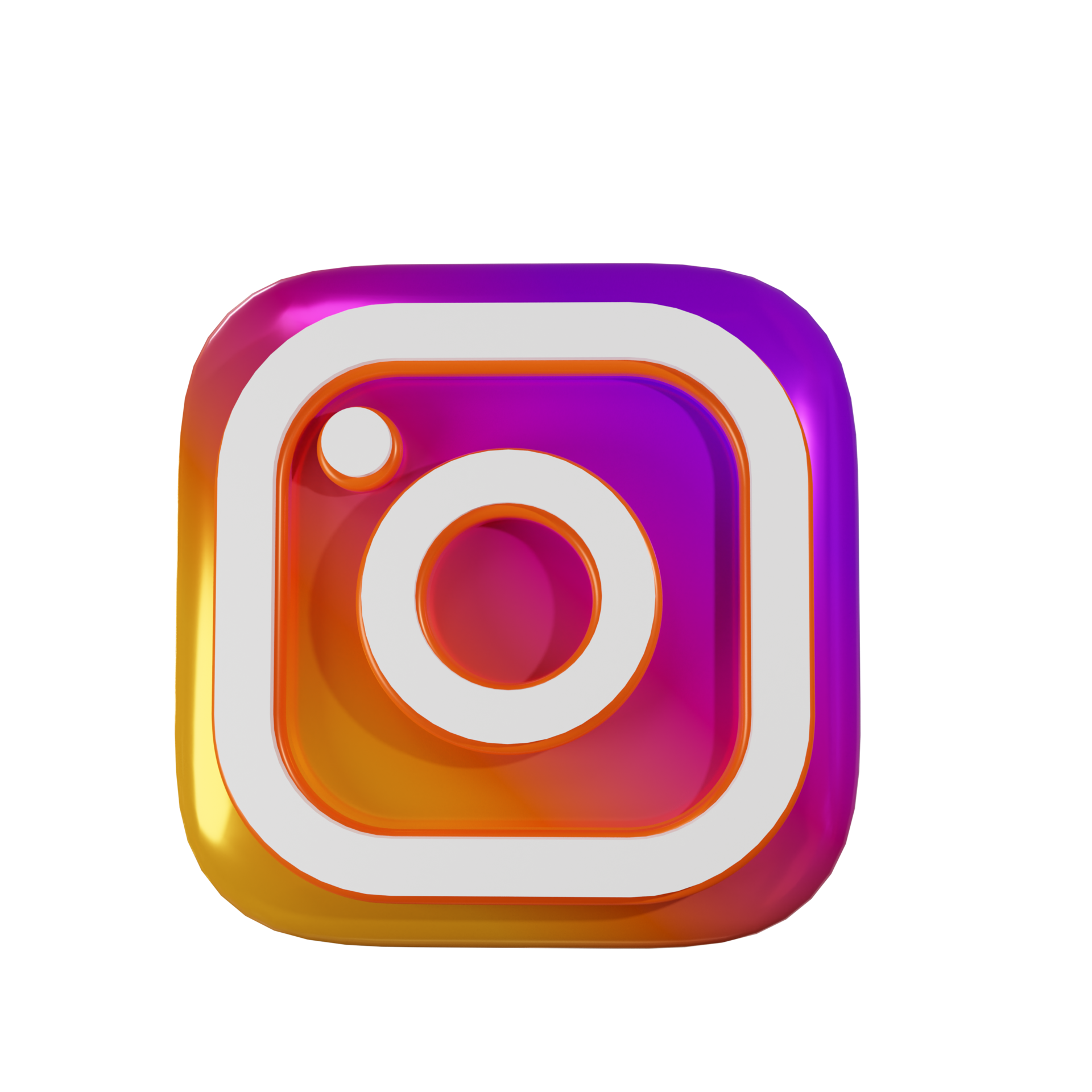 Glossy Instagram 3D Render Icon 9673723 PNG