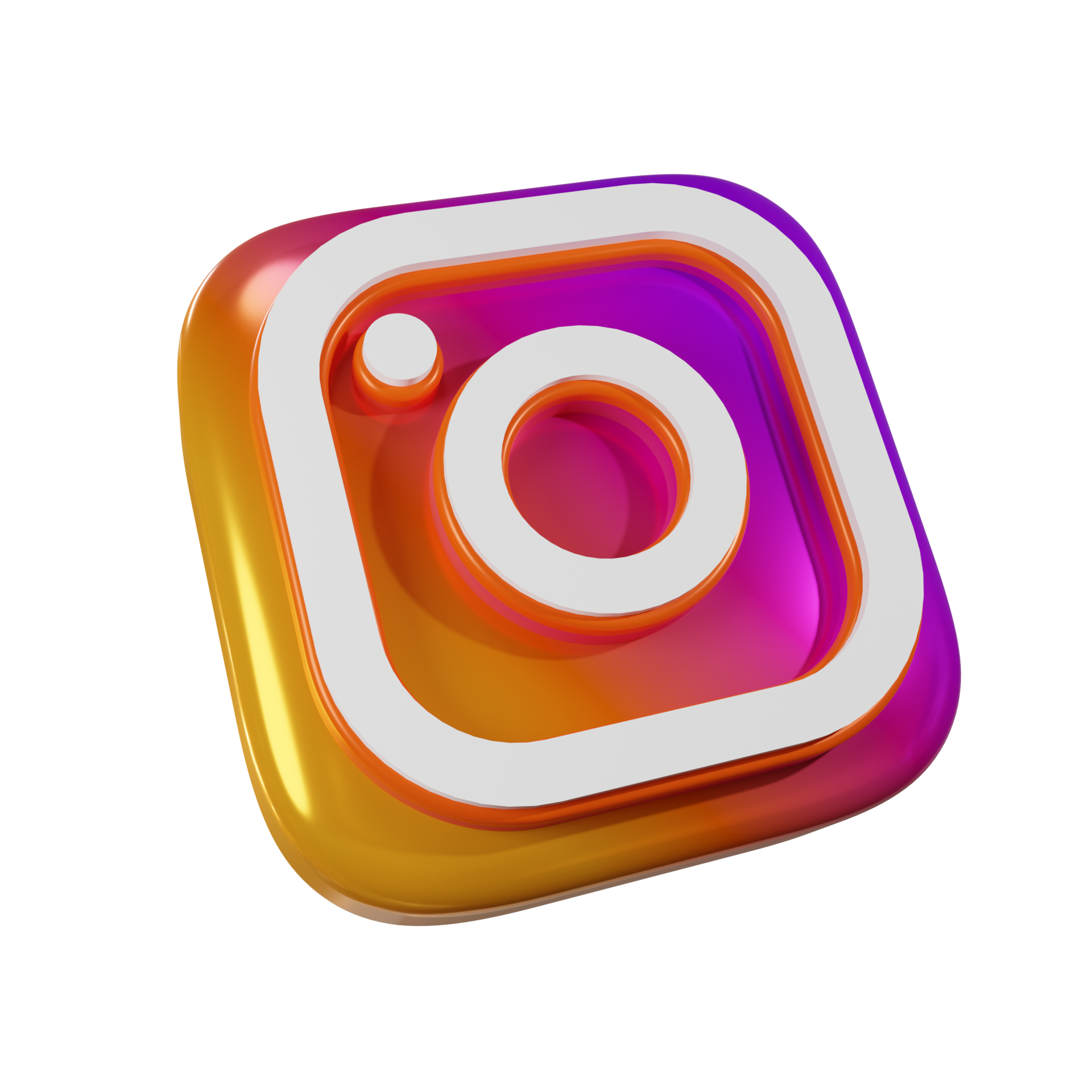 ícone De Renderização 3d Do Instagram Brilhante 9673732 Png