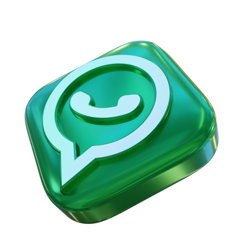 Glossy WhatsApp 3D Render png