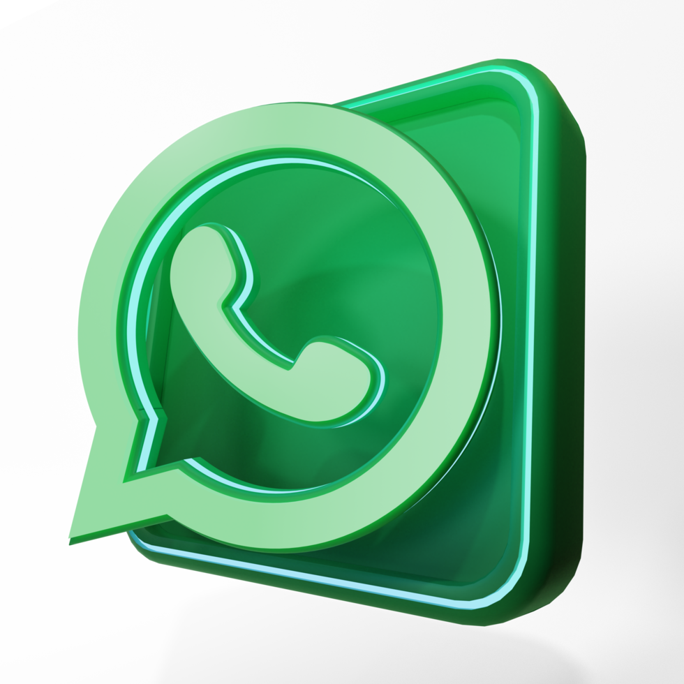 glänzender whatsapp 3d-render png