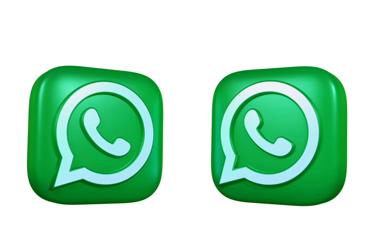 Glossy WhatsApp 3D Render png