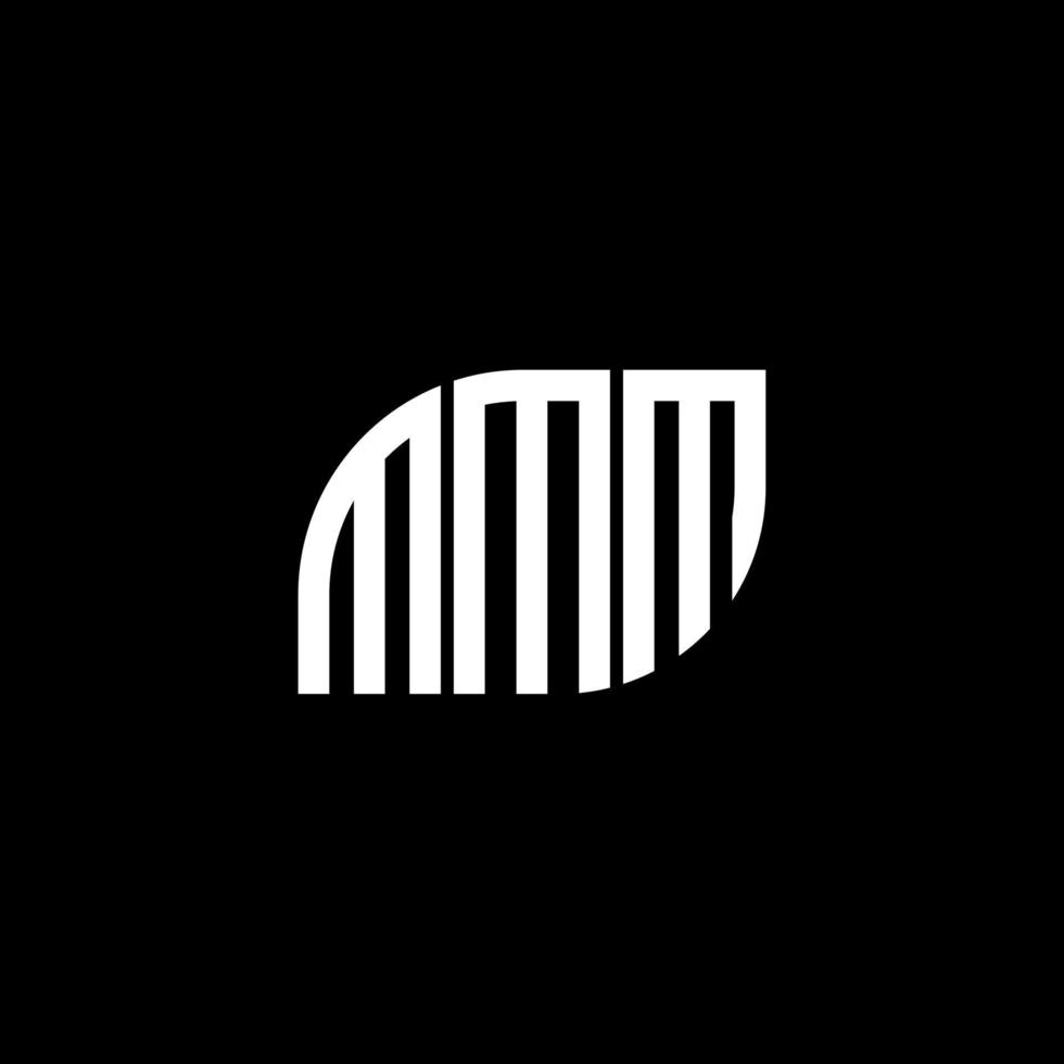 MMM letter design.MMM letter logo design on black background. MMM creative initials letter logo concept. MMM letter design.MMM letter logo design on black background. M vector