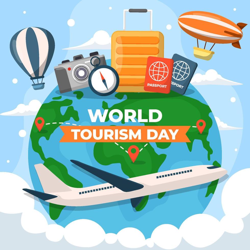 World Tourism Day Concept vector