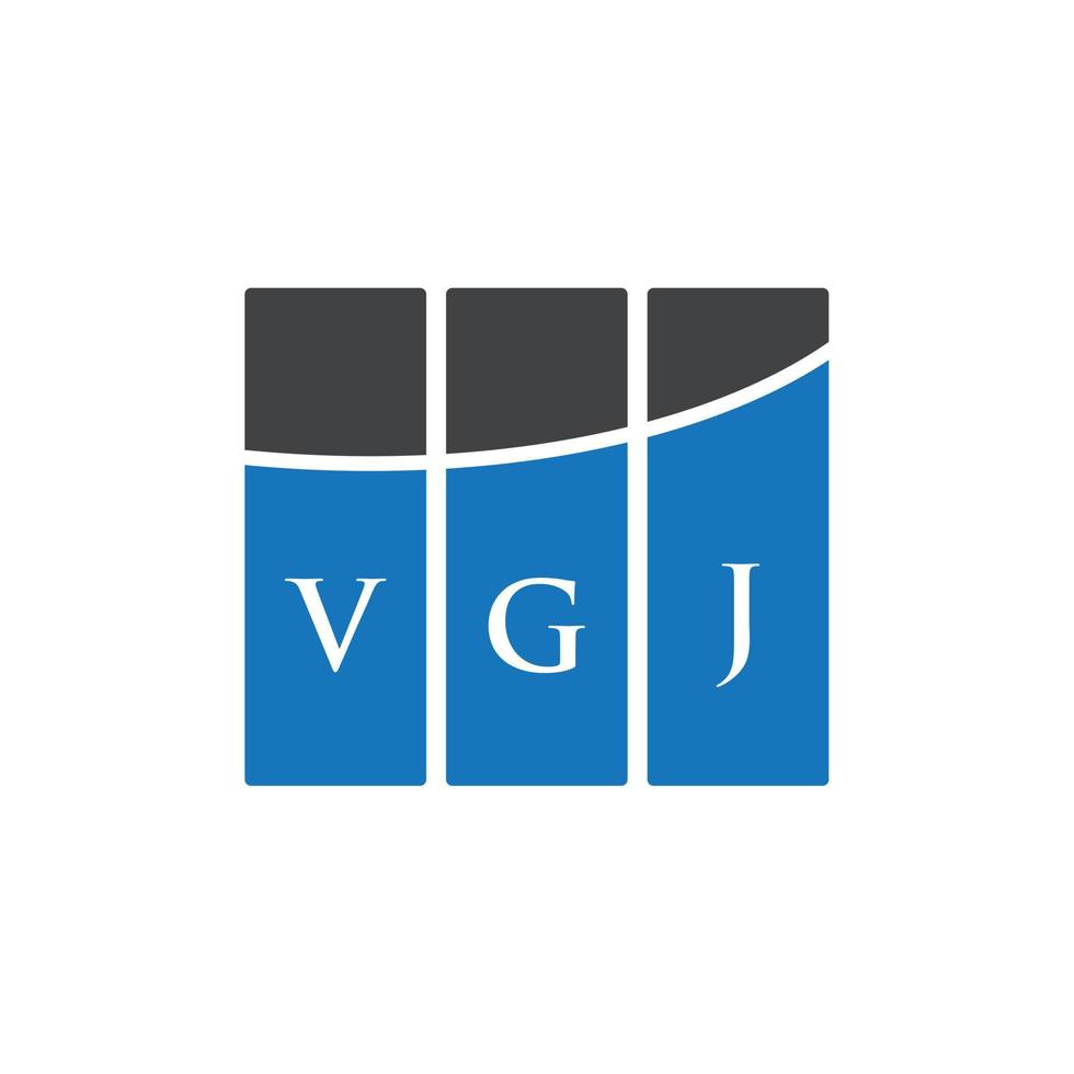 VGJ letter logo design on WHITE background. VGJ creative initials letter logo concept. VGJ letter design. vector