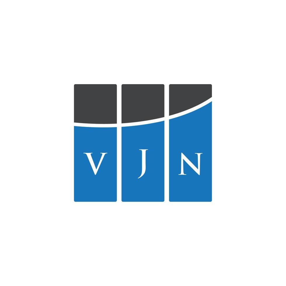 diseño de logotipo de letra vjn sobre fondo blanco. concepto de logotipo de letra de iniciales creativas vjn. diseño de letras vjn. vector