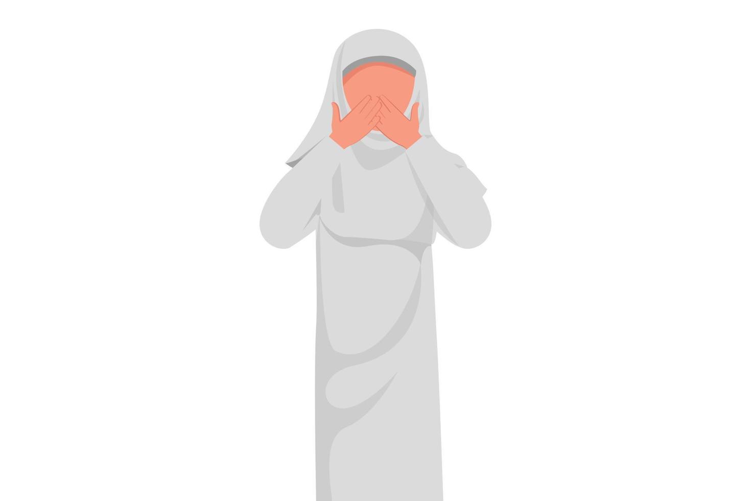 Business flat cartoon style drawing silent Arabian businesswoman covering mouth with hands. Hand gesture with shame for mistake, fear, scared in silence, top secret. Graphic design vector illustration 9674155 Vector Art at Business flat cartoon style drawing silent Arabian businesswoman covering mouth with hands. Hand gesture with shame for mistake, fear, scared in silence, top secret. Graphic design vector illustration 9674155 Vector Art at