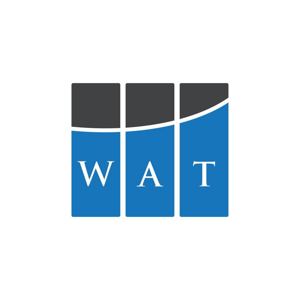 WAT letter logo design on WHITE background. WAT creative initials letter logo concept. WAT letter design. vector