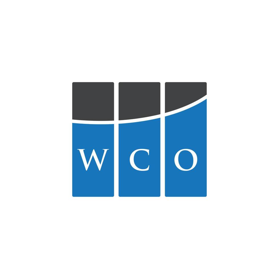 WCO letter logo design on WHITE background. WCO creative initials letter logo concept. WCO letter design. vector