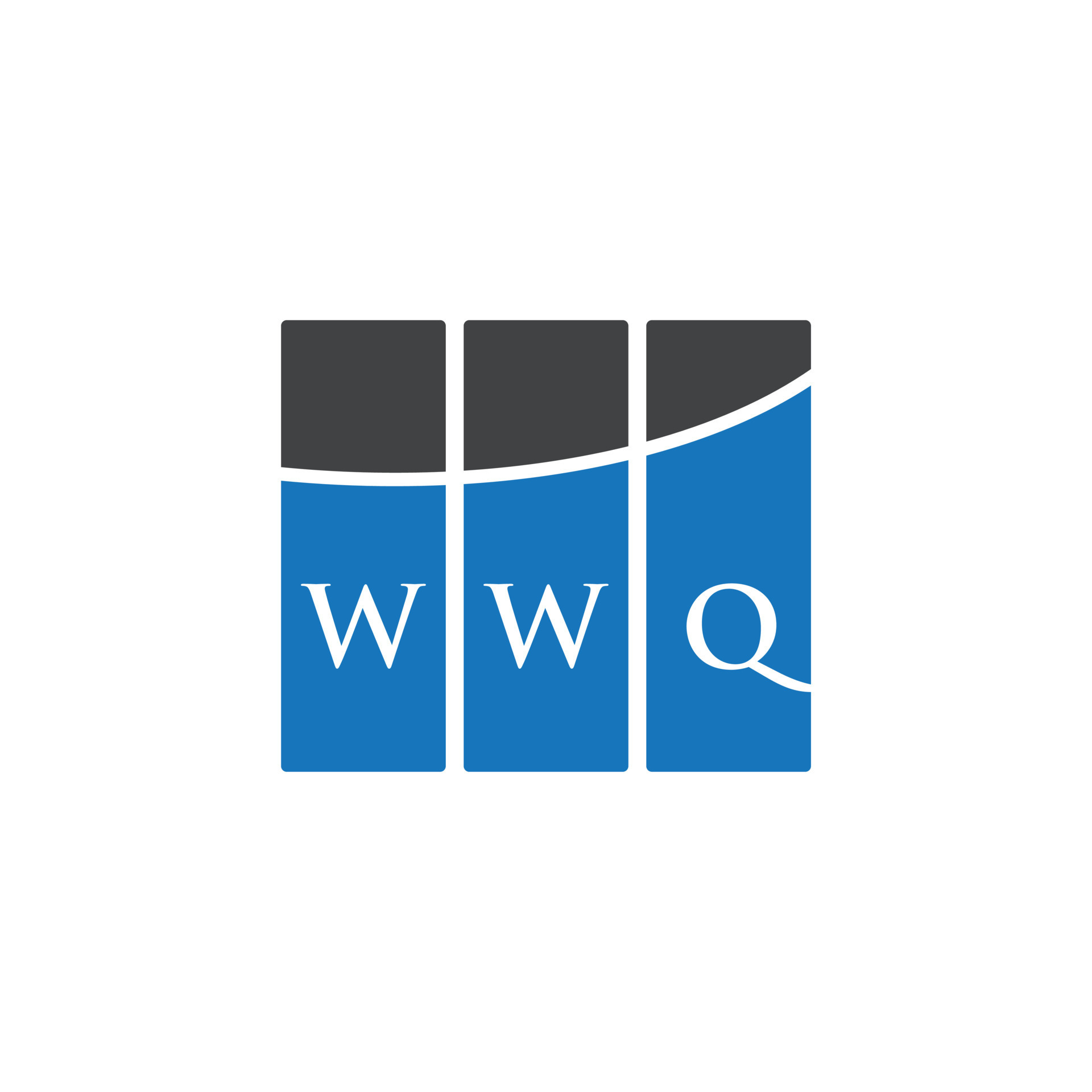 WWQ letter logo design on WHITE background. WWQ creative initials ...