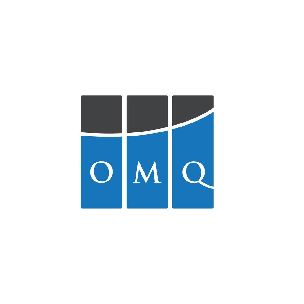 Diseño de letras omq. Diseño de logotipo de letras omq sobre fondo blanco. concepto de logotipo de letra de iniciales creativas omq. Diseño de letras omq. Diseño de logotipo de letras omq sobre fondo blanco. o vector