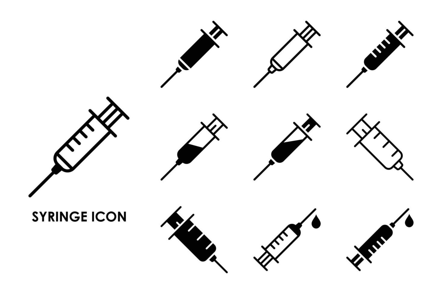 plantilla de diseño de vector de icono de jeringa