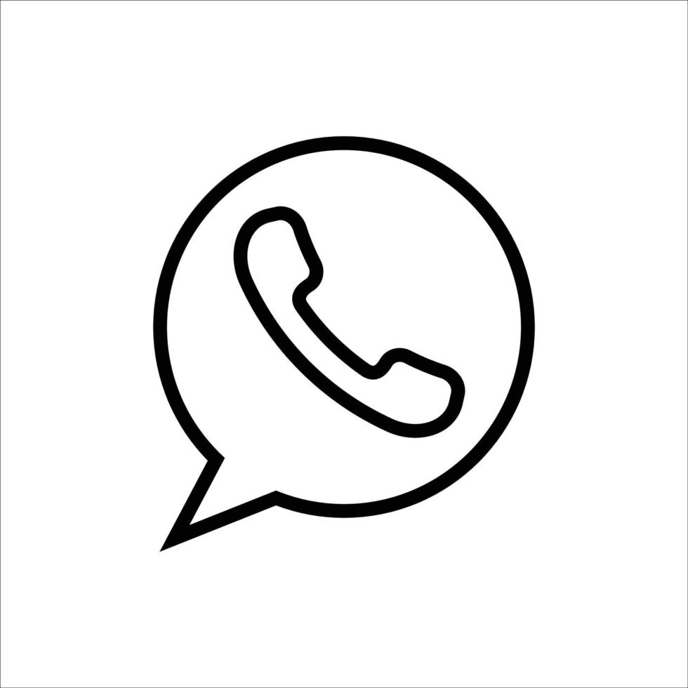 plantilla de diseño de vector de icono de teléfono simple y limpio