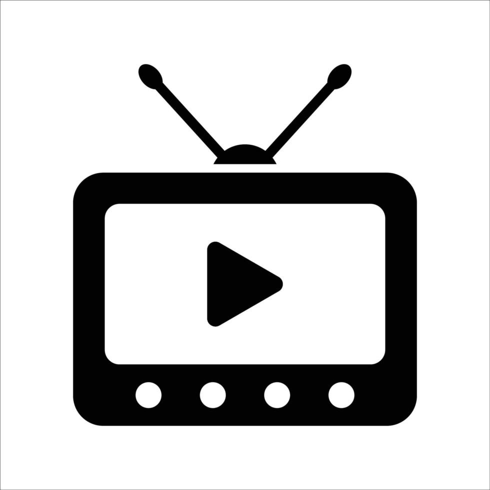 television icon vector design template simple and clean