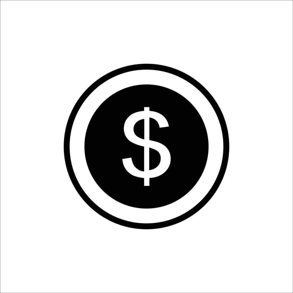 dinero - plantilla de diseño de vector de icono de moneda simple y limpio
