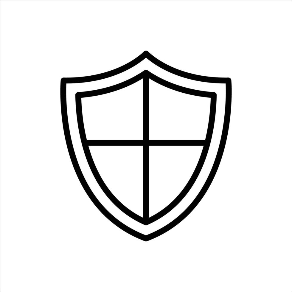 plantilla de diseño de vector de icono de escudo simple y limpio