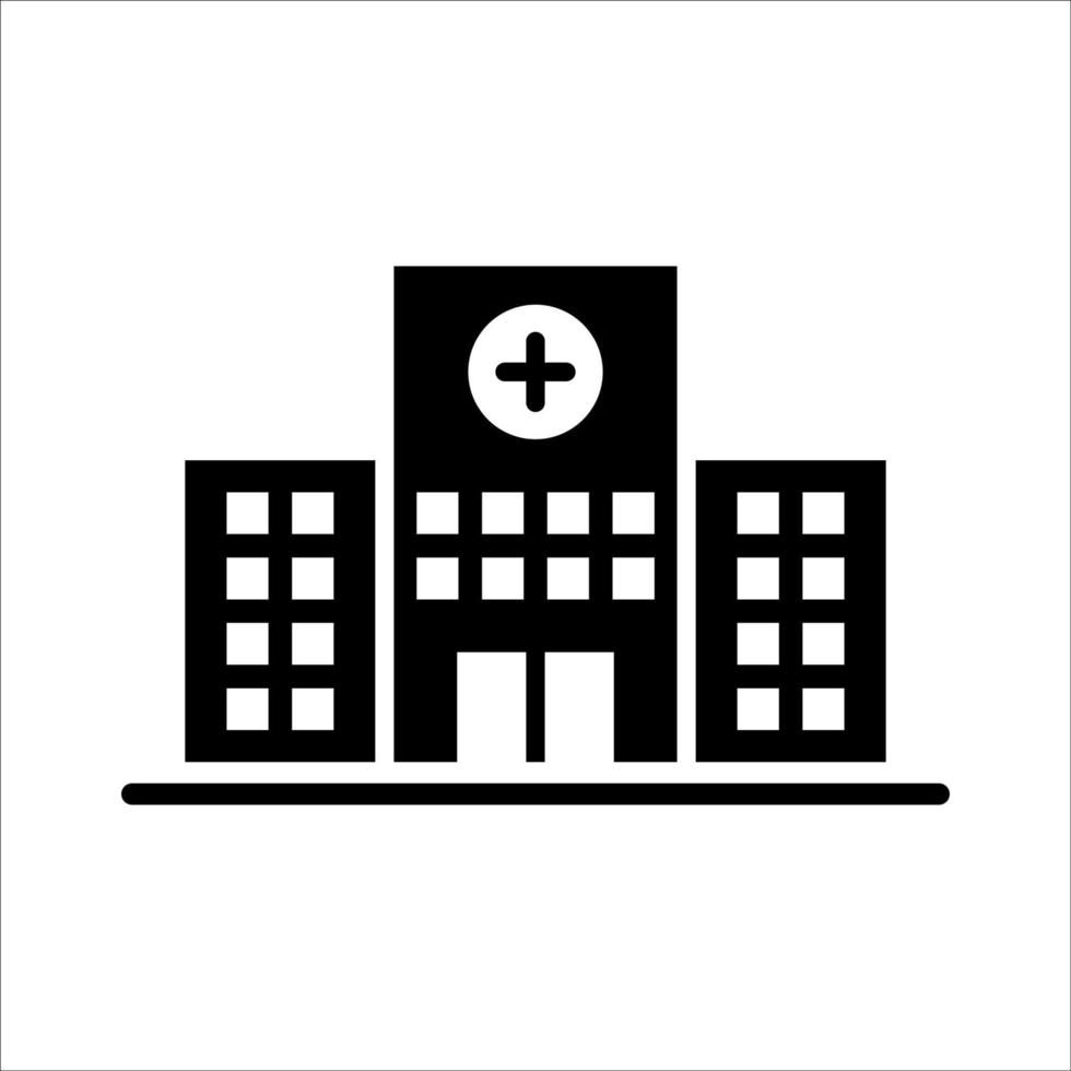 plantilla de diseño de vector de icono de edificio de hospital